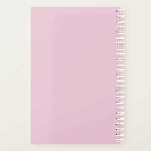 Personalized Blush Floral Planner (Achterkant)