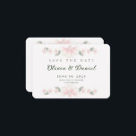 Personalized Blush Floral Save the Date Card<br><div class="desc">This personalized blush floral save the date card is perfect for a romantic spring or garden wedding. Customize your names and date to create an elegant wedding announcement your guests will love. Perfect for spring, garden, and classic weddings, this elegant floral design blends softness and refinement while keeping the layout...</div>