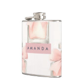 Personalized Blush Perfume Bottle Coquette Pattern Heupfles (Links)