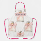 Personalized Blush Perfume Bottle Coquette Pattern Schort (Voorkant)