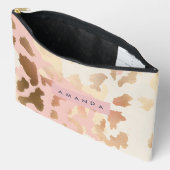 Personalized Blush Pink and Gold Leopard Print Etui (Open)