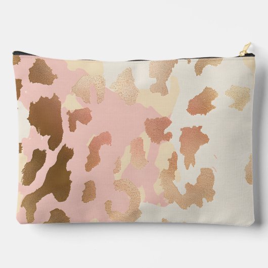 Personalized Blush Pink and Gold Leopard Print Etui (Achterkant)
