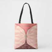 Personalized Blush Pink Jewel Textile Illusion Tote Bag (Voorkant)