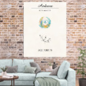 Personalized Boho Aquarius Zodiac Constellation Poster