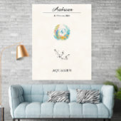 Personalized Boho Aquarius Zodiac Constellation Poster