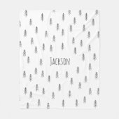 Personalized Boho black and white Fleece Deken (Voorkant)