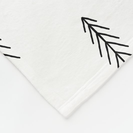 Personalized Boho black and white Fleece Deken (Hoek)