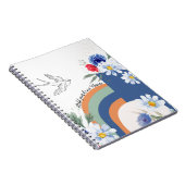 PERSONALIZED BOHO Bloemen met Vogel Notitieboek (Rechterzijde)