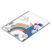 PERSONALIZED BOHO Bloemen met Vogel Notitieboek (Linkerzijde)
