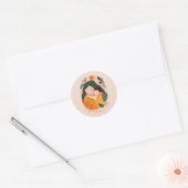 Personalized Boho Botanical Mama Love Ronde Sticker (Envelop)