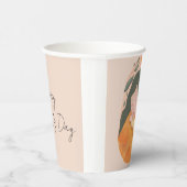 Personalized Boho Botanical Watercolor Celebration Papieren Bekers (Rechts)