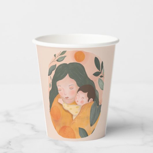 Personalized Boho Botanical Watercolor Celebration Papieren Bekers (Voorkant)