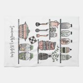 Personalized Boho Chic Farmhouse Decor Theedoek (Horizontaal)