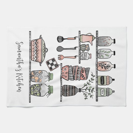 Personalized Boho Chic Farmhouse Decor  Theedoek (Horizontaal)