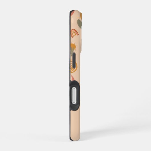 Personalized Boho Desert Sun Pattern Phone Case iPhone 16 Hoesje (Rechterkant)