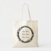 Personalized Boho Floral Wreath Tote Bag (Voorkant)