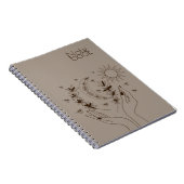 Personalized Boho Moon & Sun Spiral Notebook Notitieboek (Rechterzijde)