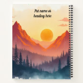 Personalized Boho Mountain Sunset 2 Notitieboek (Achterkant)