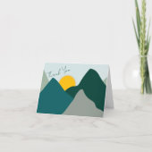 Personalized Boho Mountain Thank You Card  Bedankkaart (Voorkant)