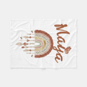 Personalized Boho Rainbow Baby Blanket Custom Name Fleece Deken (Voorkant (Horizontaal))