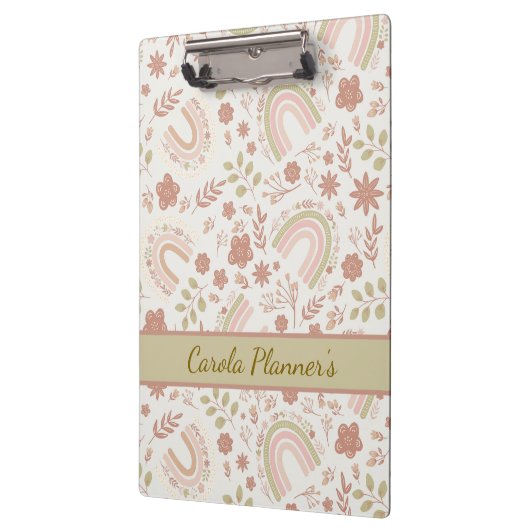 Personalized Boho Rainbow Klembord (Links)