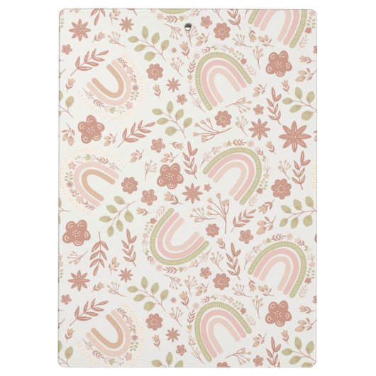 Personalized Boho Rainbow  Klembord (Achterkant)