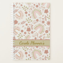 Personalized Boho Rainbow Planner