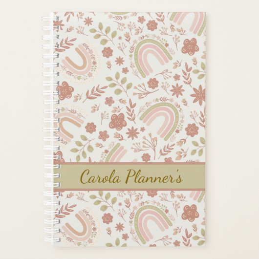 Personalized Boho Rainbow Planner (Voorkant)