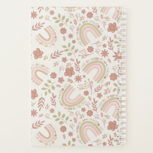 Personalized Boho Rainbow Planner (Achterkant)