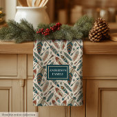 Personalized Boho Towel Ethnic Feathers & Arrows Theedoek