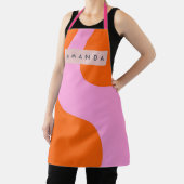 Personalized Bold Orange and Pink Wave Stripe Schort (Insitu)