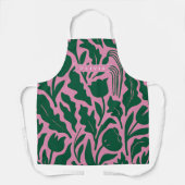 Personalized Bold Pink Botanical Floral Name Gift Schort (Voorkant)