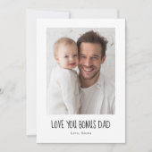 Personalized Bonus Dad Photo Card | Custom Gift Feestdagenkaart (Voorkant)