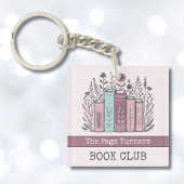 Personalized Book Club Floral Sleutelhanger