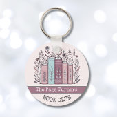 Personalized Book Club Floral Sleutelhanger