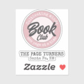 Personalized Book Club Name + Logo Sticker (Vel)