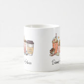 Personalized Book & Coffee Day Mug – Custom Name  Koffiemok (Center)
