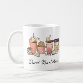 Personalized Book & Coffee Day Mug – Custom Name  Koffiemok