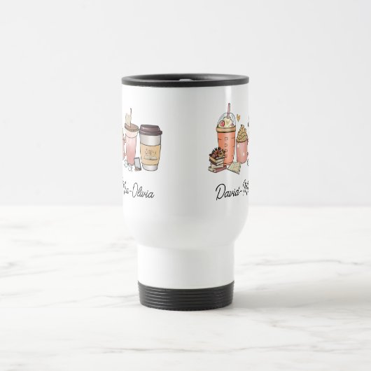 Personalized Book & Coffee Day Mug – Custom Name  Reisbeker (Center)