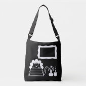 Personalized Book Titles and Picture Frame Crossbody Tas (Voorkant)