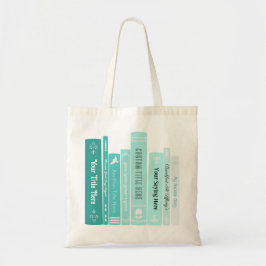 Personalized Book Tote / Shopping Bag (Teal Blue)