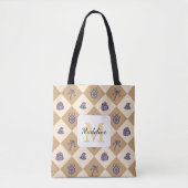 Personalized Bookish Girl Academy Wizard Gold Tote Bag (Voorkant)