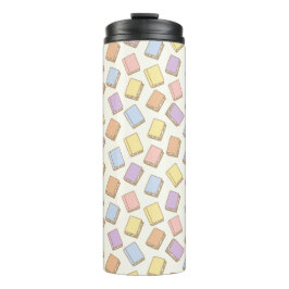 Personalized Bookish Girly Cream Cute Bow Name Thermosbeker