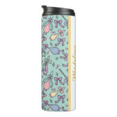 Personalized Bookish Girly Cute Bow Name Perfume Thermosbeker (Geroteerd rechts)