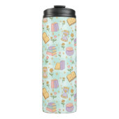 Personalized Bookish Girly Magic Green Cute Name Thermosbeker (Voorkant)