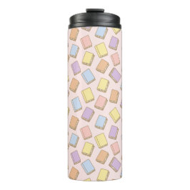 Personalized Bookish Girly Pink Book Cute Bow Name Thermosbeker