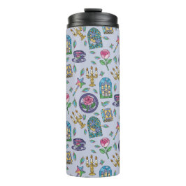 Personalized Bookish Girly Purple Cute Beauty Name Thermosbeker