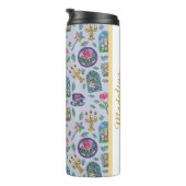 Personalized Bookish Girly Purple Cute Beauty Name Thermosbeker (Geroteerd rechts)