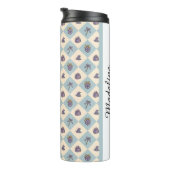 Personalized Bookish Girly Tumbler Wizard Blue Thermosbeker (Geroteerd rechts)