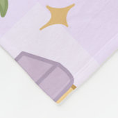 Personalized Bookish Magic Purple Pastel Girly Fleece Deken (Hoek)